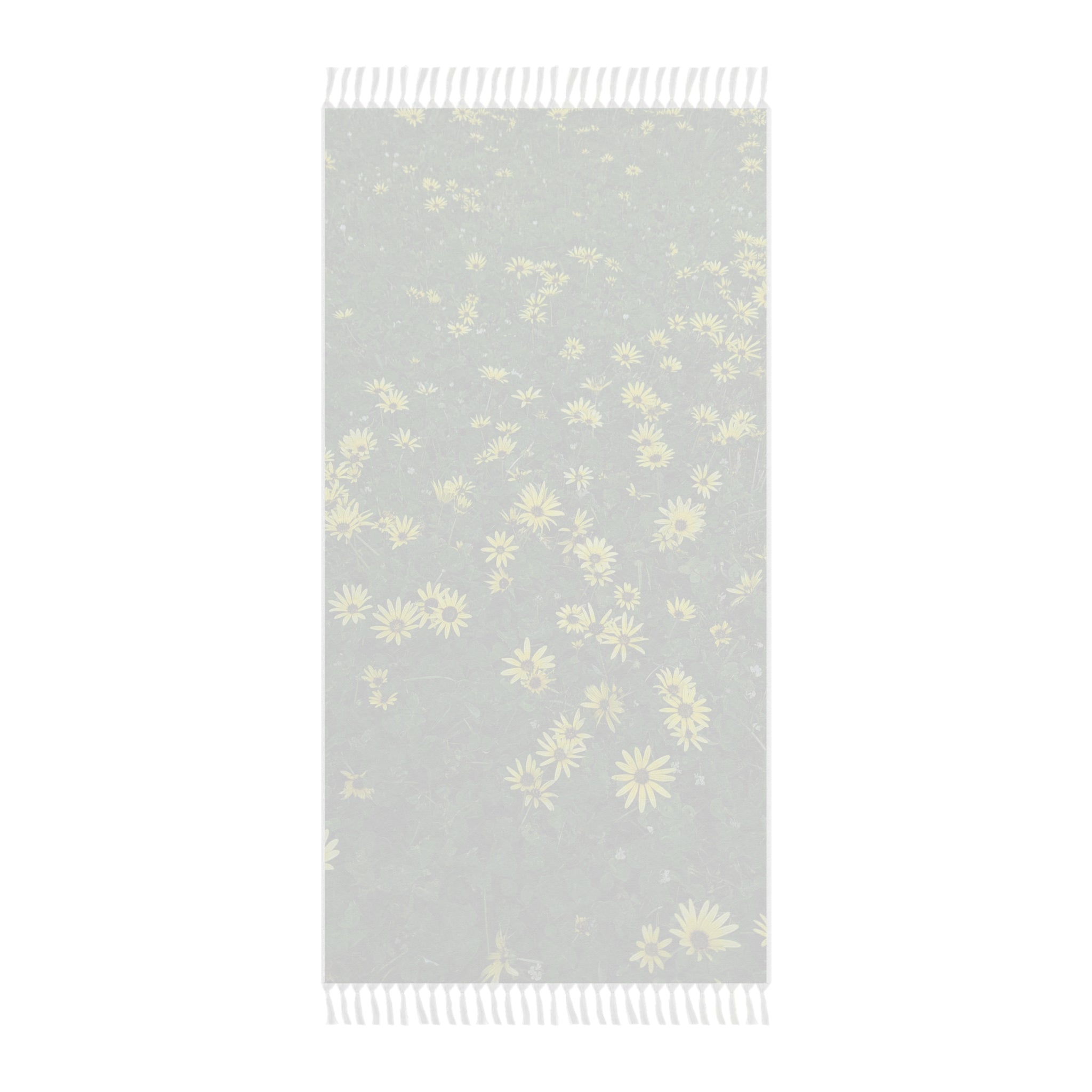 Boho Floral Beach Towel - Yellow Daisies Design for Summer Vibes